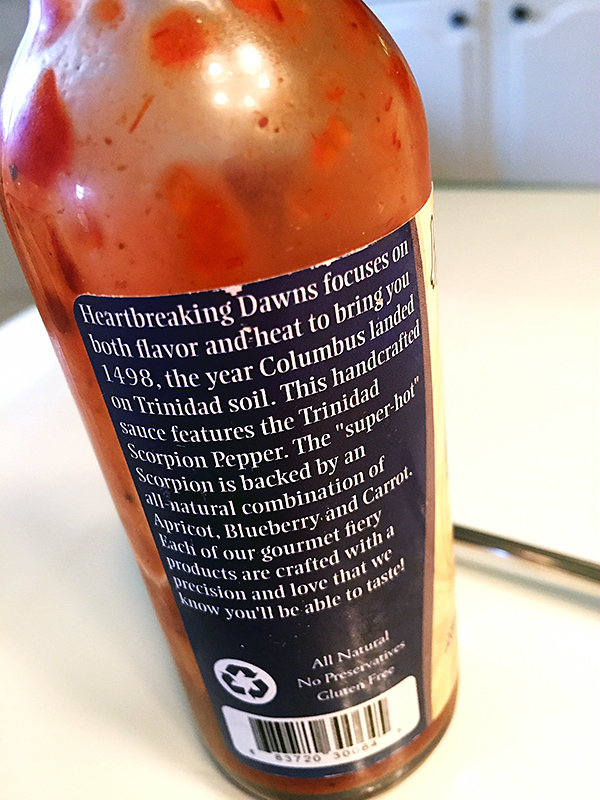 1498 Trinidad Scorpion Hot Sauce label