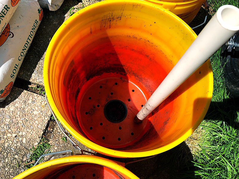 self-watering buckets